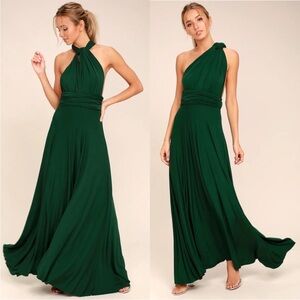 Lulus Tricks of the Trade Convertible Dress Hunter Green